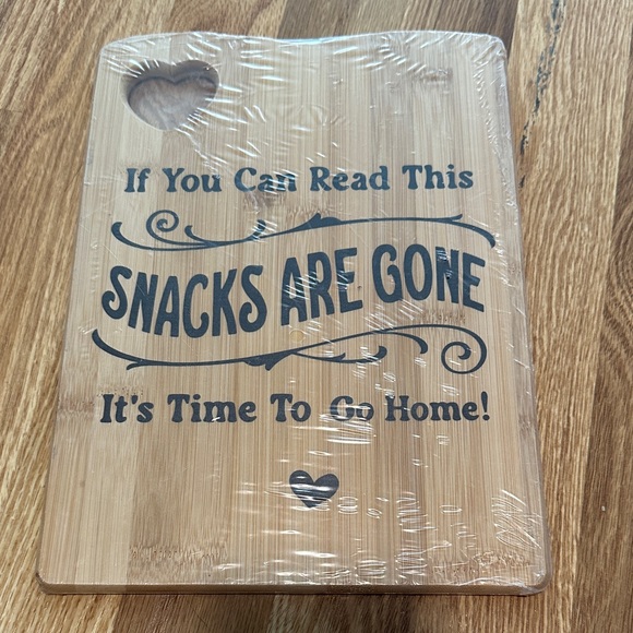 Other - Wooden Snack Message Charcuterie Board 8.5” x 11.5”